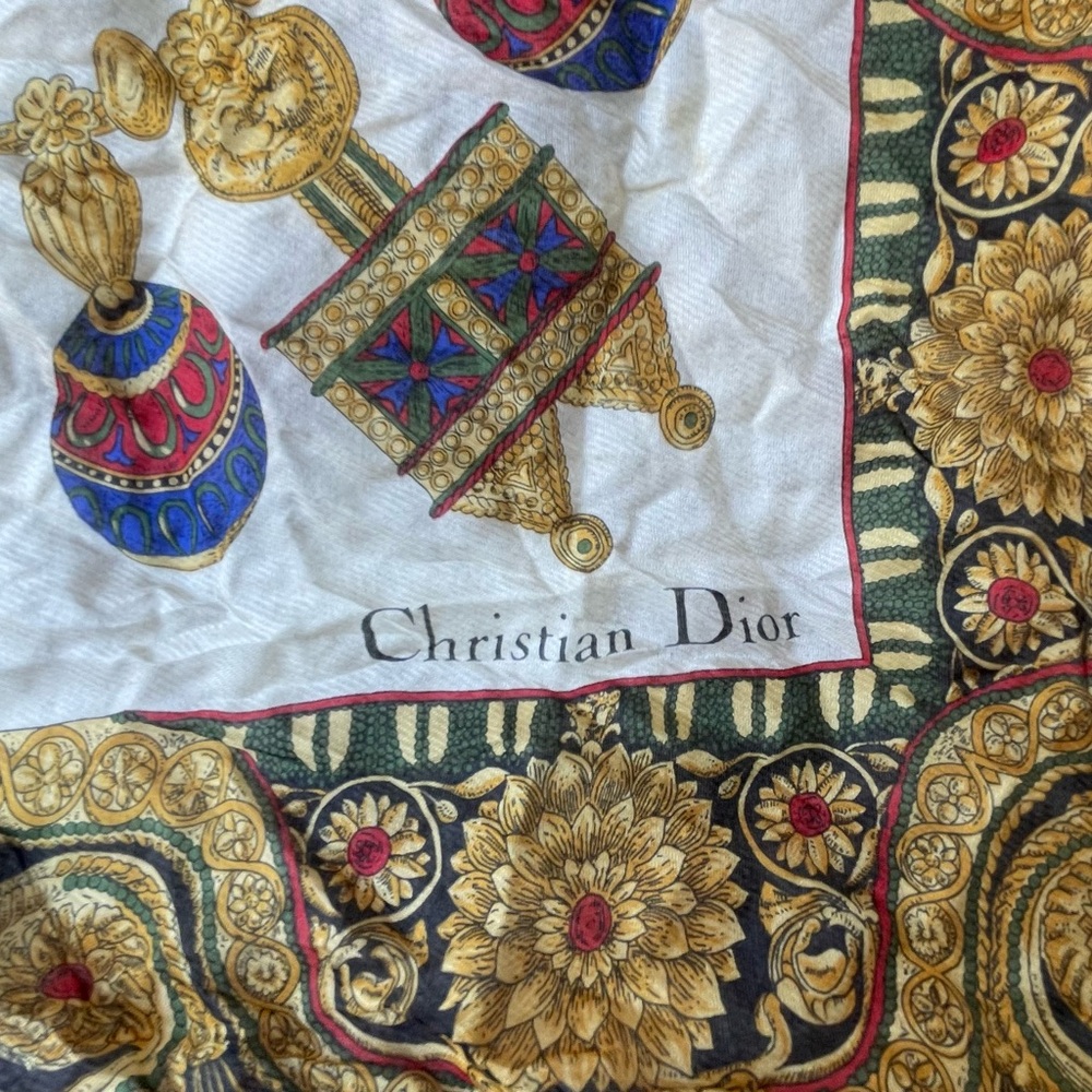 Vintage Silk Christian Dior Scarf - Picture 3 of 6